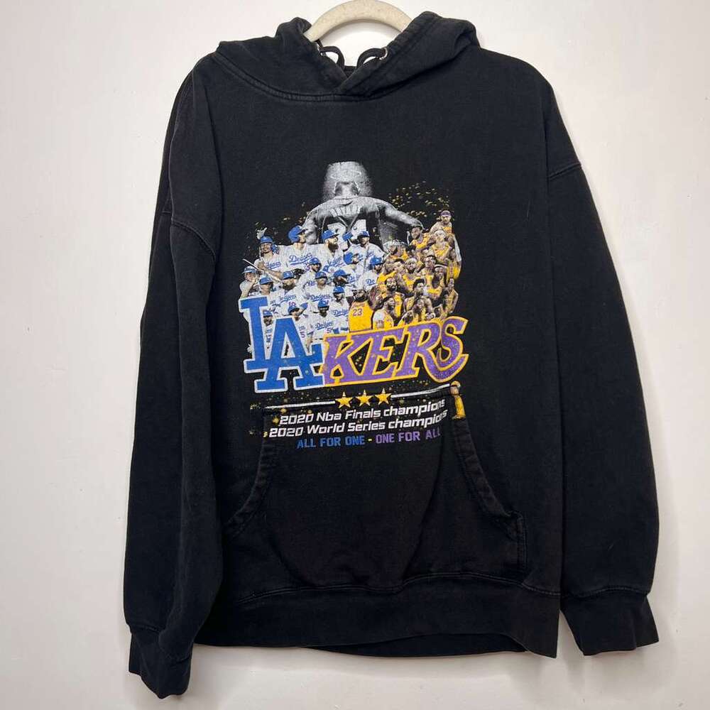 Lakers & Dodgers 2020 Championship Hoodie – Men’s Size 2XL – Black